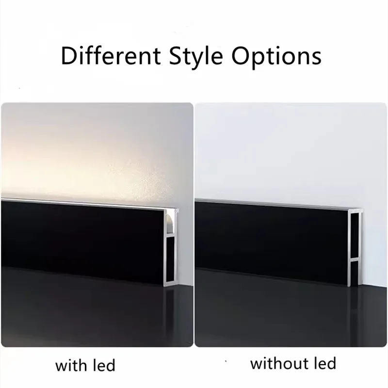 Aluminum Led Profile Hard Bar Light for Cabinets Wall Decoration Skirting Ceiling Interior Lighting Linear DIY Channel Baseboard