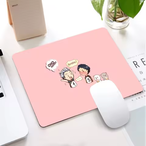 Cute Anime Cartoon Haikyuu Small Mouse Pad Gaming Accessories Kawaii Pink Keyboard DeskMat Girly Desktop MousePad Gamer for LOL