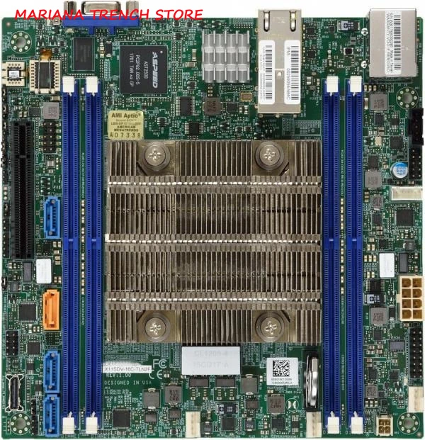 X11SDV-12C-TLN2F for Supermicro Embedded/loT Motherboard Xeon Processor D-2166NT 12-Core 24 Threads 10GBase-T LAN