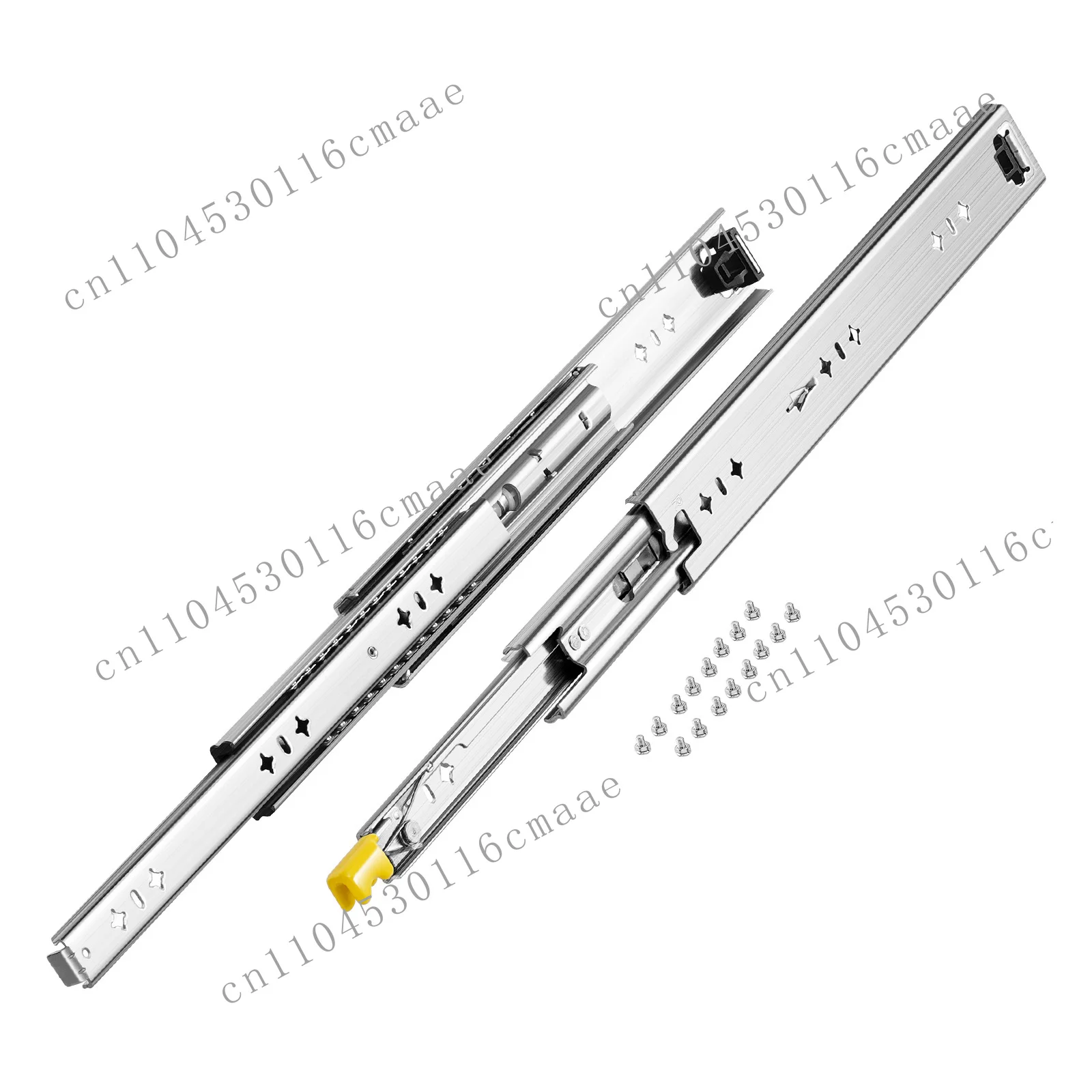 

Set of 2 Drawer Rails Sizes Ranging From 16 To 60 in 250 Lbs Weight Limit Lockable Drawer Rails Ball Bearing Side Mount