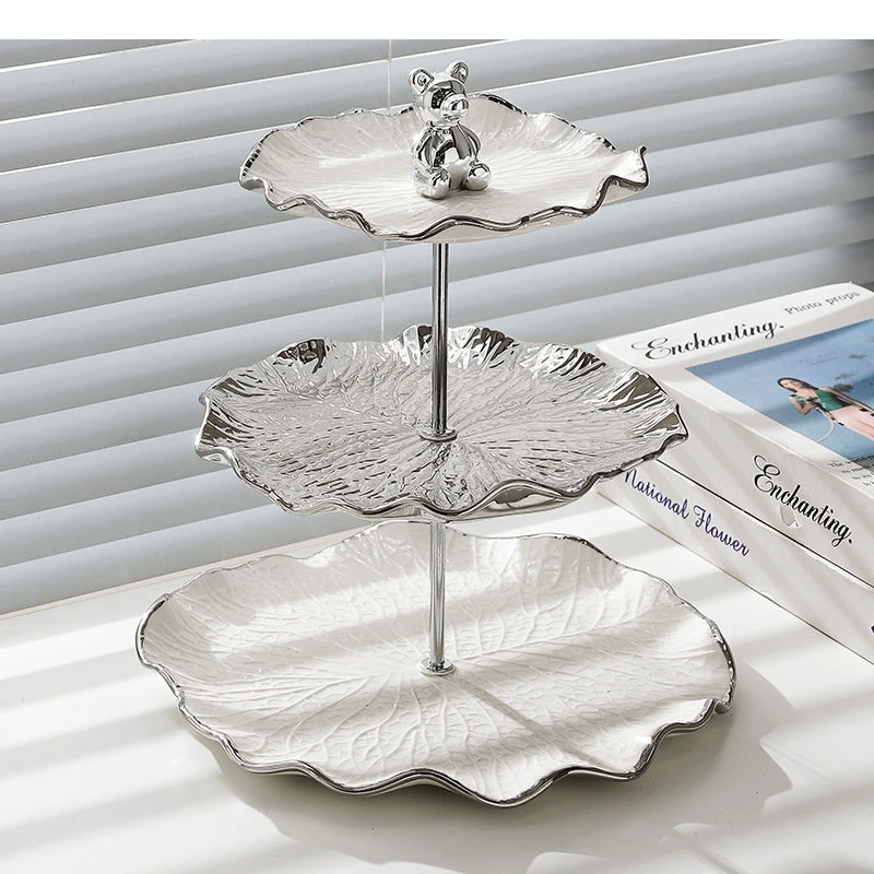 

Ceramic Cake Stand Afternoon Tea Dessert Bread Stands Fruit Tray Snack Storage Rack Display Home Tools