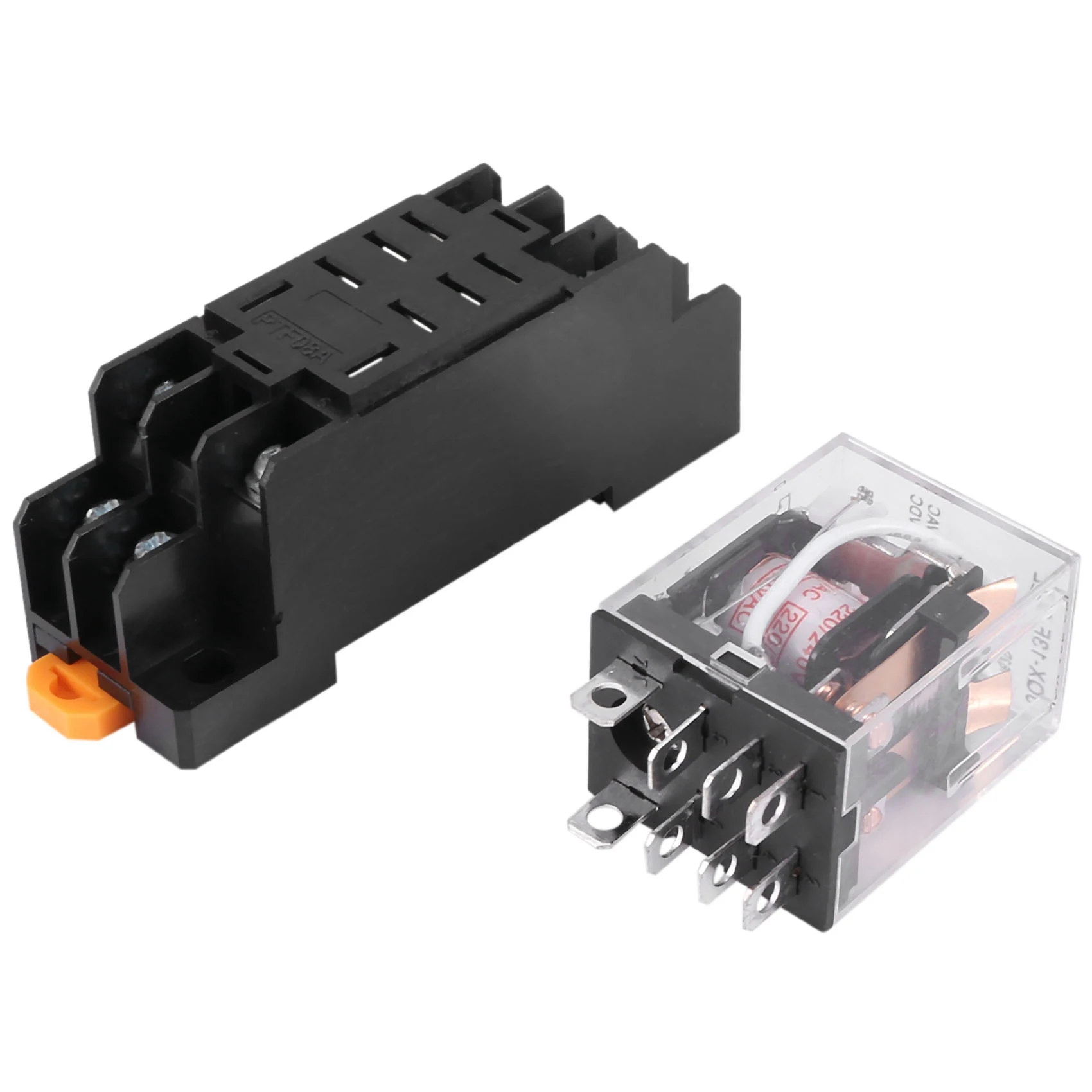 ImprovedLY2NJ HH62P-L JQX-13F 220V AC Coil DPDT Power Relay 8 Pin w PTF08A Socket