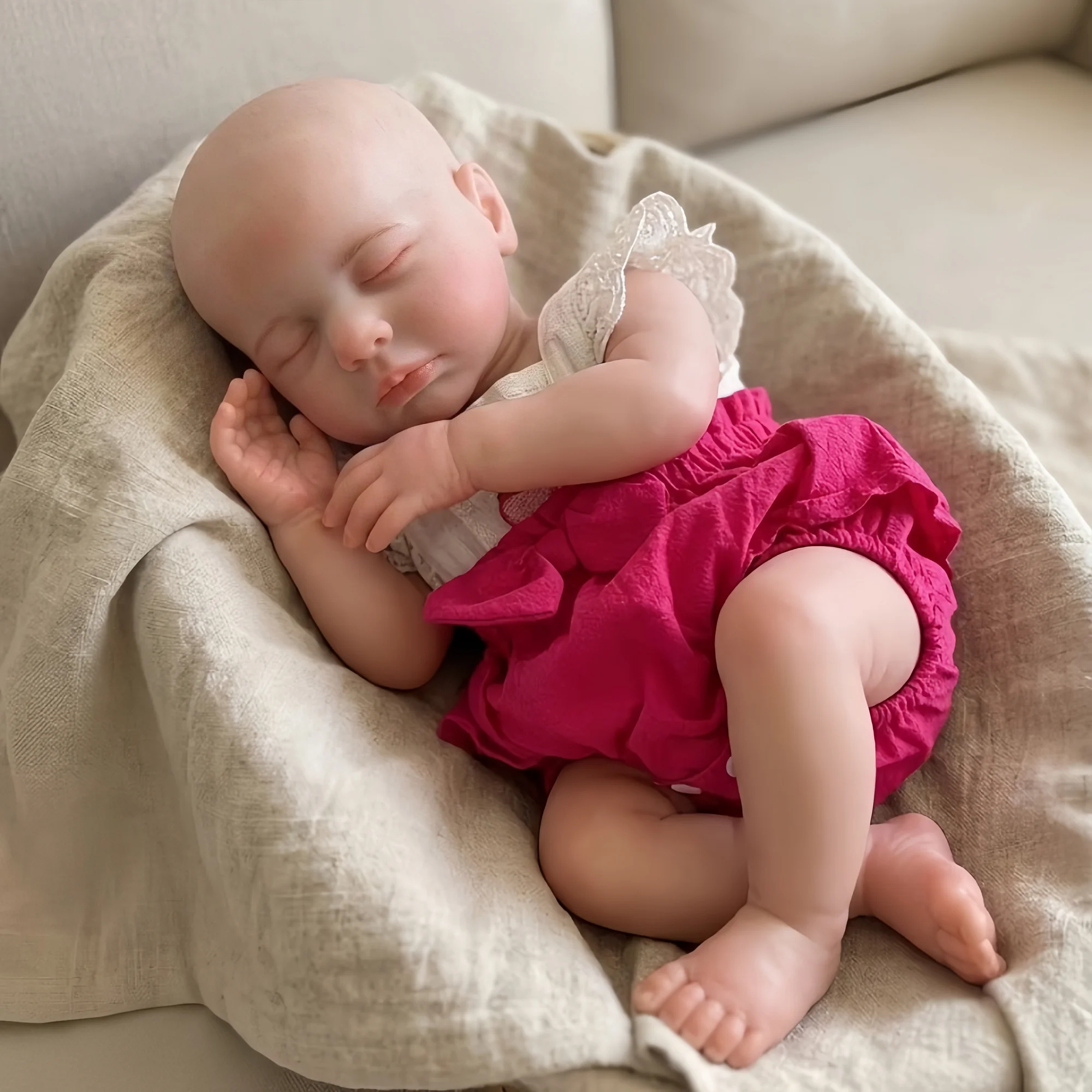 18Inch/45cm Washable Open Mouth Loulou Soft Silicone Reborn Girl Doll Exquisitely Painted Realistic Skin bebe reborn de silicona