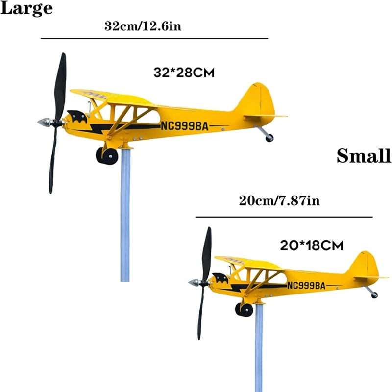2023new dekoracja ogrodowa metalowa wiatrowskaz do samolotu ogrodowa wiatrowskaz