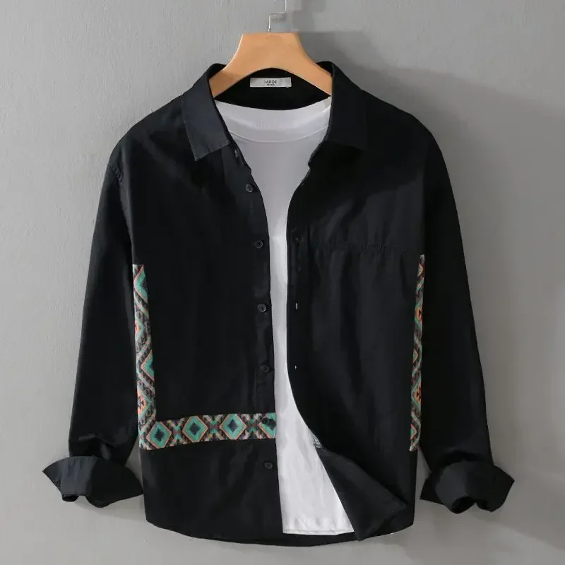 

2023 New Spring and Autumn National Style Retro Literature and Leisure Advanced Sense Trend Loose Versatile Oversize Shirt Coat