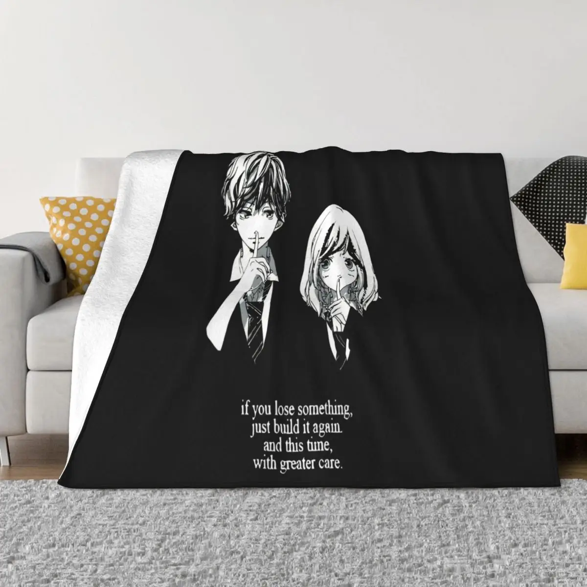 

Ao Haru Ride Tanaka And Futuba Summer Family Pure Girl Discount Halloween Fitness Women Good Quality More Size Throw Blanket