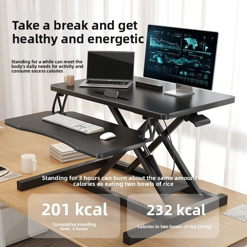 Standing Computer Lifting Bracket Workbench Folding Notebook Desktop Lifting Desk Raising Rack Lapdesks
