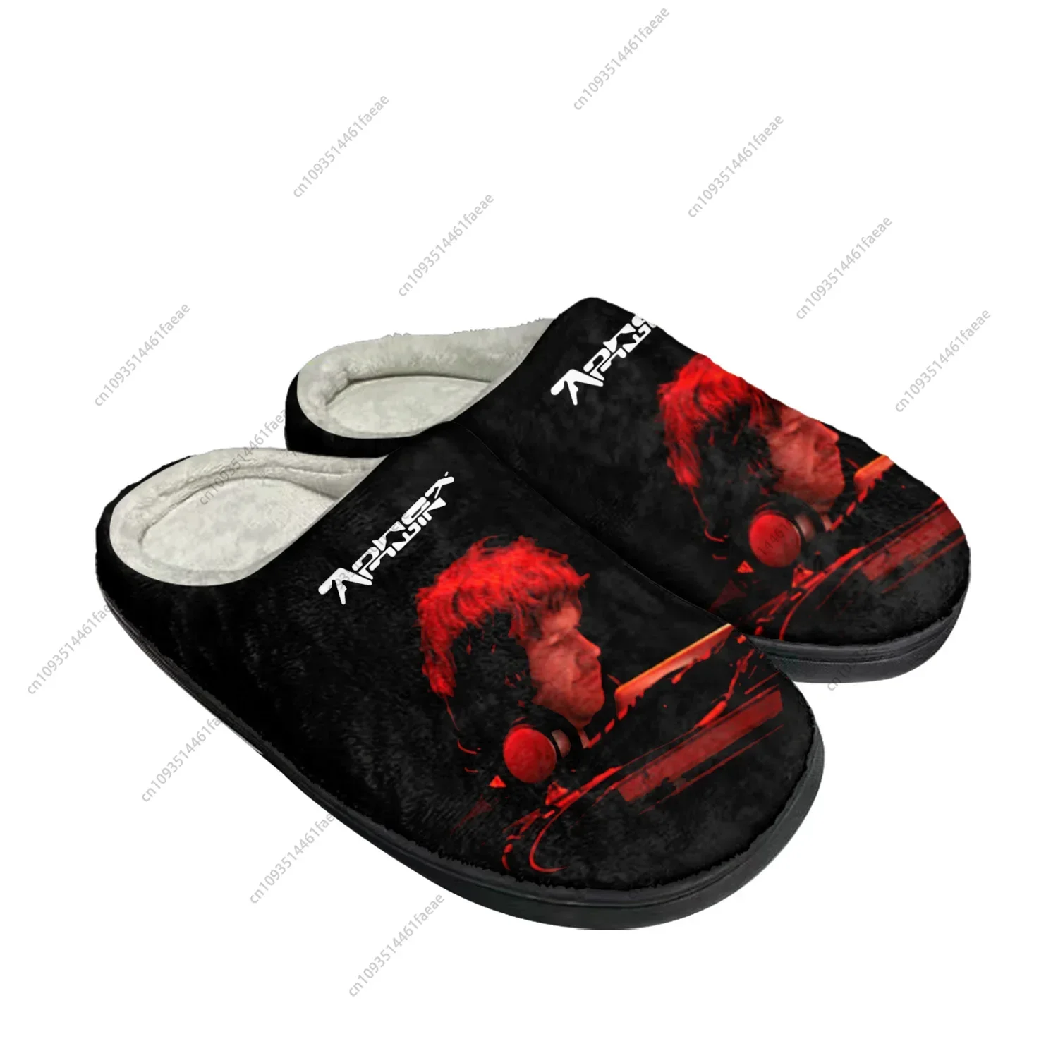 Aphex Twin Electronic Music Mixer Home Cotton Custom Slippers Mens Womens Sandals Plush Bedroom Keep Warm Shoe Thermal Slipper