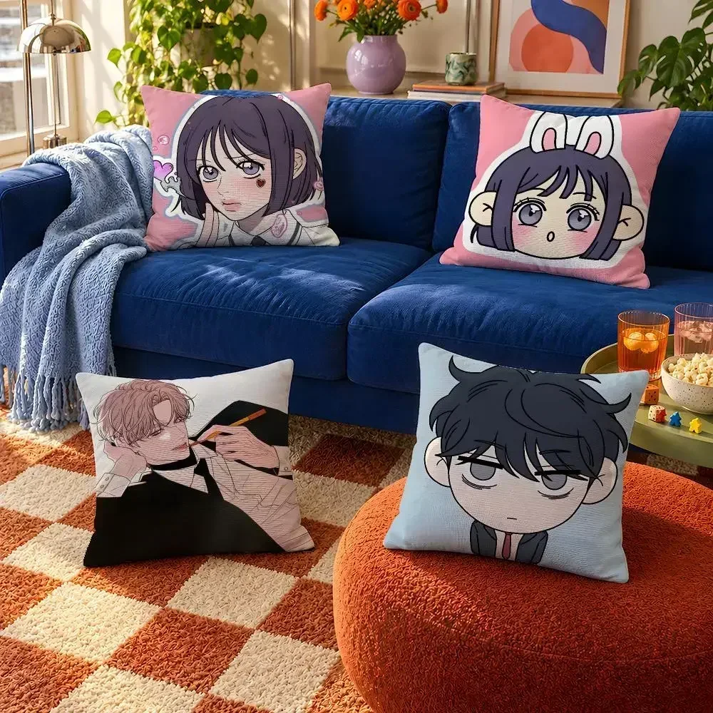Manhwa Operation: True Love Eunhyeok Cushion Cover Throw Pillow Soft Short Plush Cozy Colorfast For Sofa Bedroom Home Decor