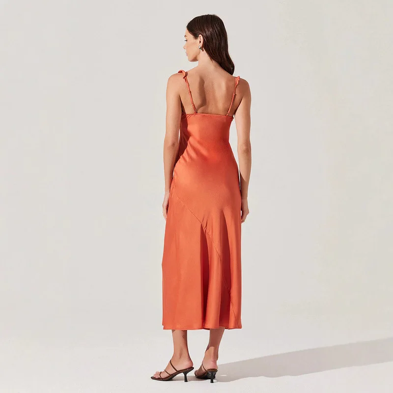 Ele V-ne Svel Slimming Wrap Dr High Waist Gown for Women Summer Season Faionable Trendy Single Piece