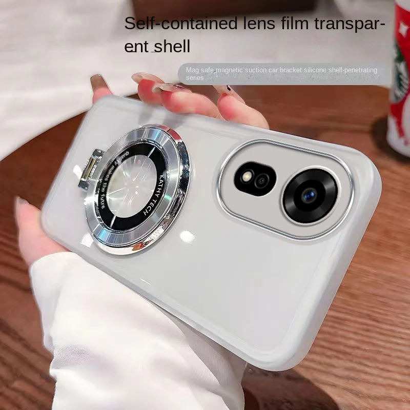 Luxury Clear holder Phone Case For Huawei Hi Nova 12 Se Funda Magnetic Magsafe Wireless Charging Shockproof Cellphone Cover