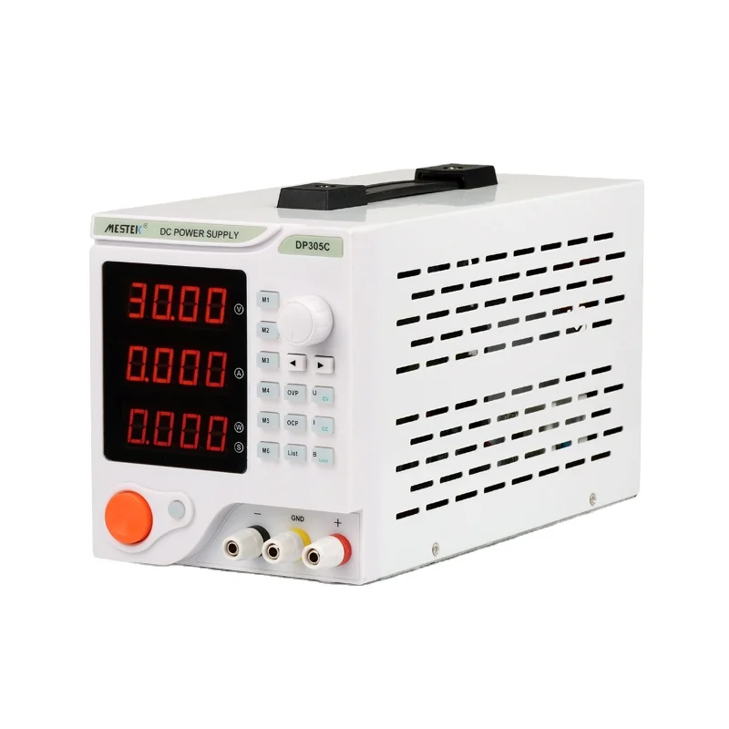 

Regulated High-precision 4-Digit display DC Power Supply with Automatic Temperature Control Design 30V 5A Mestek DP305C