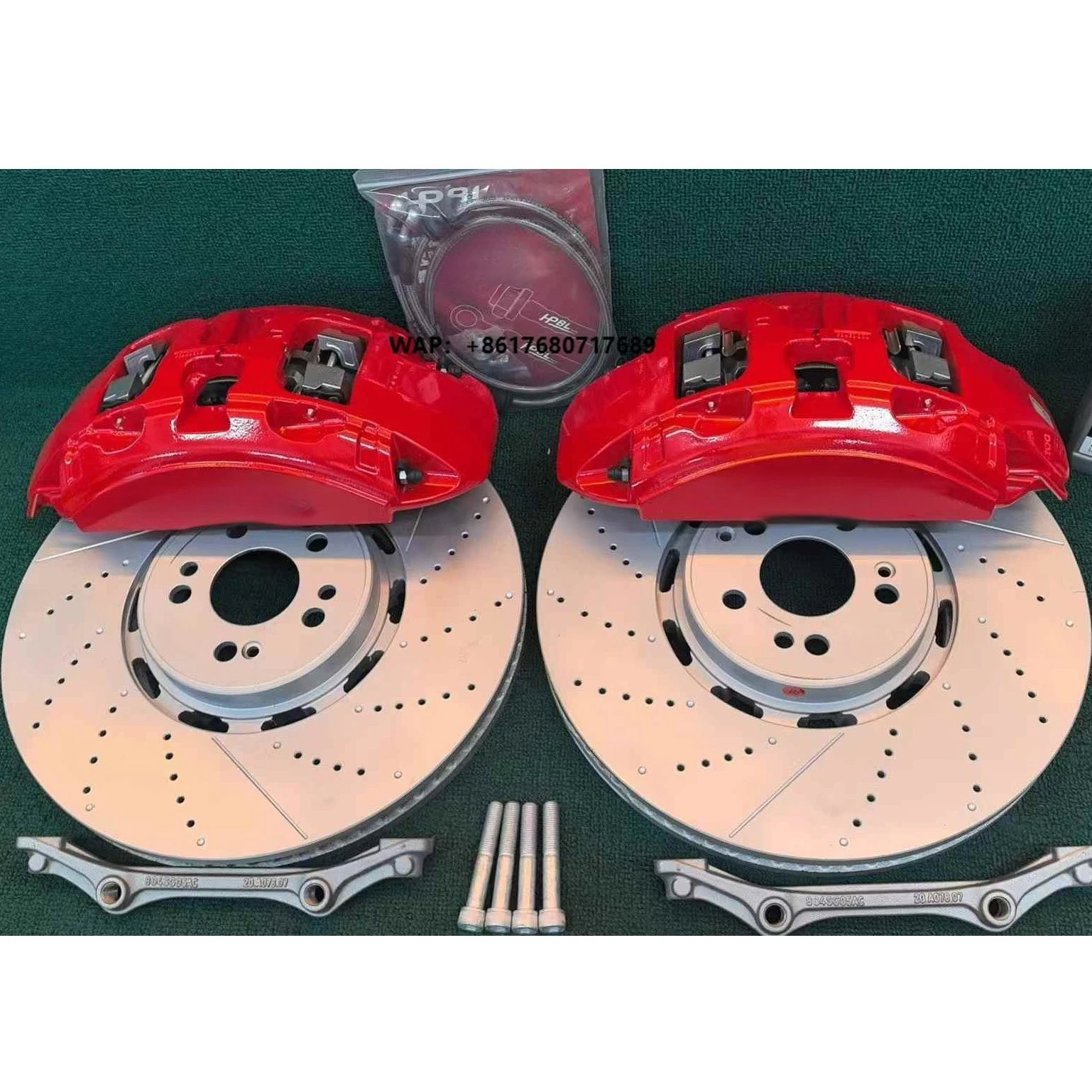 

New Aftermarket Brake Disc Calipers set (6 pistons front 1 piston Rear) Forged aluminum alloy Calipers Fit for Benz gle53