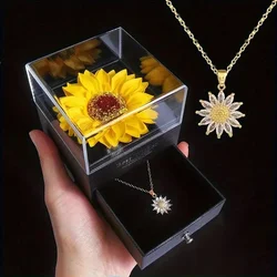 Elegant Sunflower Necklace Gift Set - Perfect for Thanksgiving, Christmas, Mother's Day, Birthdays, Valentine's Days, Girlfriend