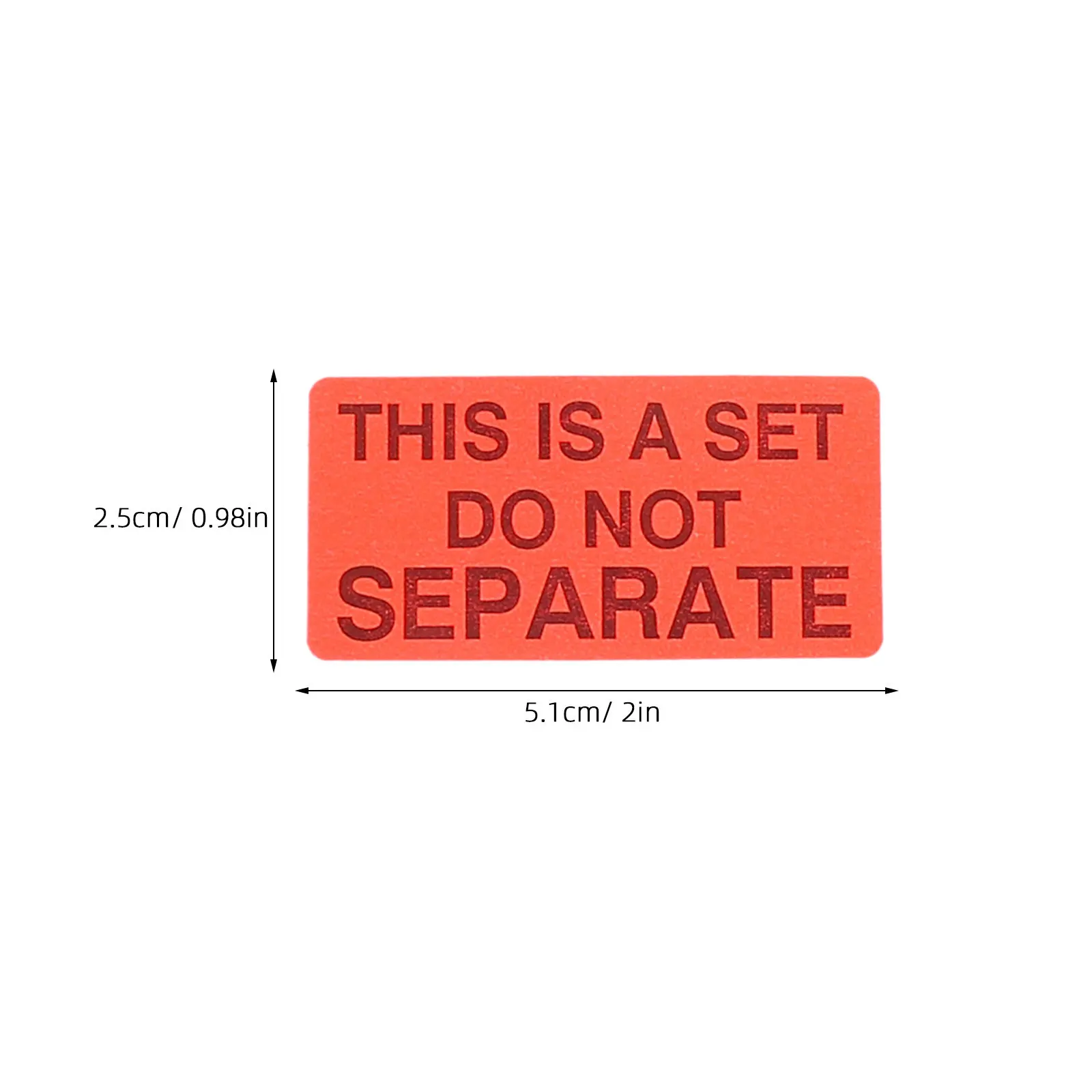 500Pcs Do Not Separate Packaging Labels Fluorescent Red 2x0.98 Inch Permanent Adhesive Shipping Logistics Stickers