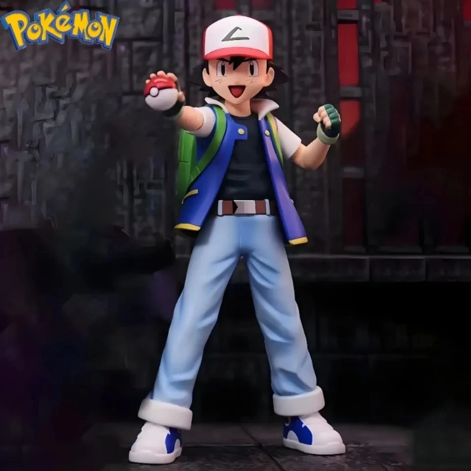 

13cm Pokemon Anime Figure Ash Ketchum Action Figurine PVC Statue Collection Dolls Desk Decoration Model Toys Kids Birthday Gifts
