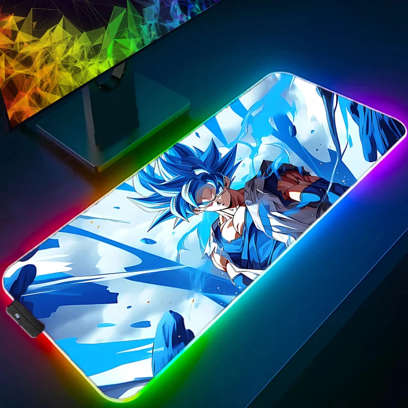 RGB LED D-dragon B-ball マウスパッド ラバーマウスパッド ゲームアクセサリー PC ゲーマー キャビネット オフィス コンピューターデスクマット キーボードパッド