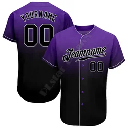 PLstar Cosmos Baseball Jersey Shirt Custom Name Graphic Genuine 3D Printing Shirt Baseball Jersey Hip Hop Tops