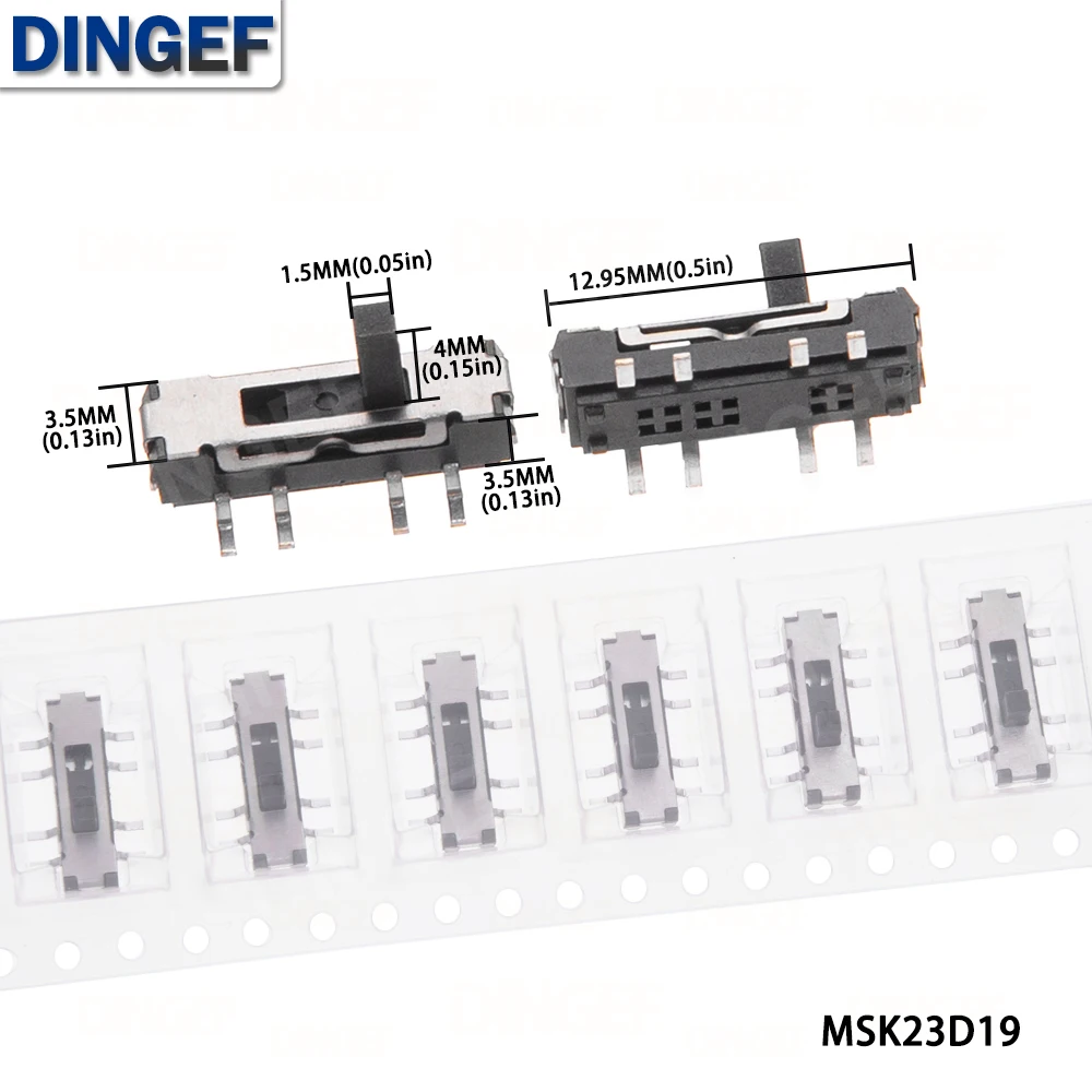 Bild 3: 20PCS MSK12C01/02 MSK23D19 Mini Miniatur DIP SMD 3PIN 6PIN 8PIN MSS23D18 Vertikale Dip 2P3T Schiebeschalter Griff Hohe 1,5/2/3 MM