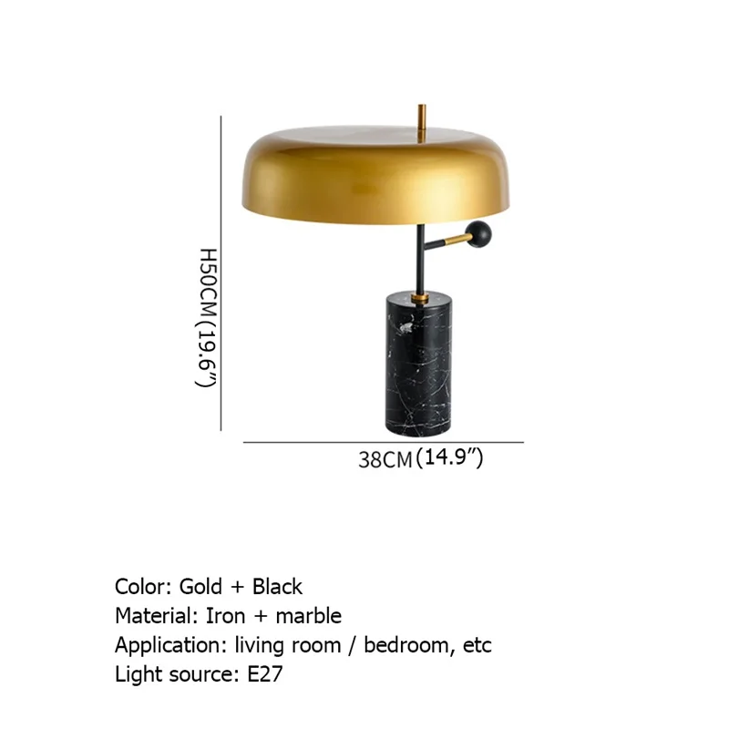 APRIL Contemporary Table Lamp Design LuXury Black Desk Light Home LED Marble Decorative For Foyer Living Room Office Bedroom