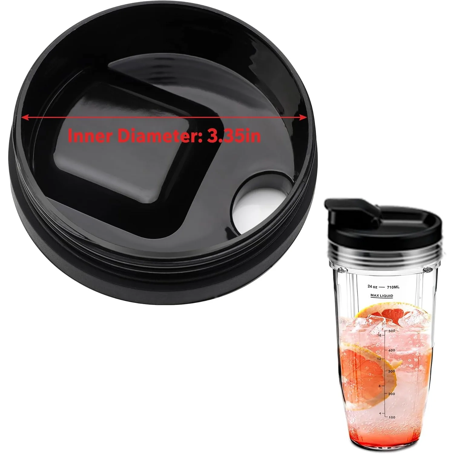 2 Pc Blender Lids for 18/24/32oz Cup Ninja Auto-IQ 3.35