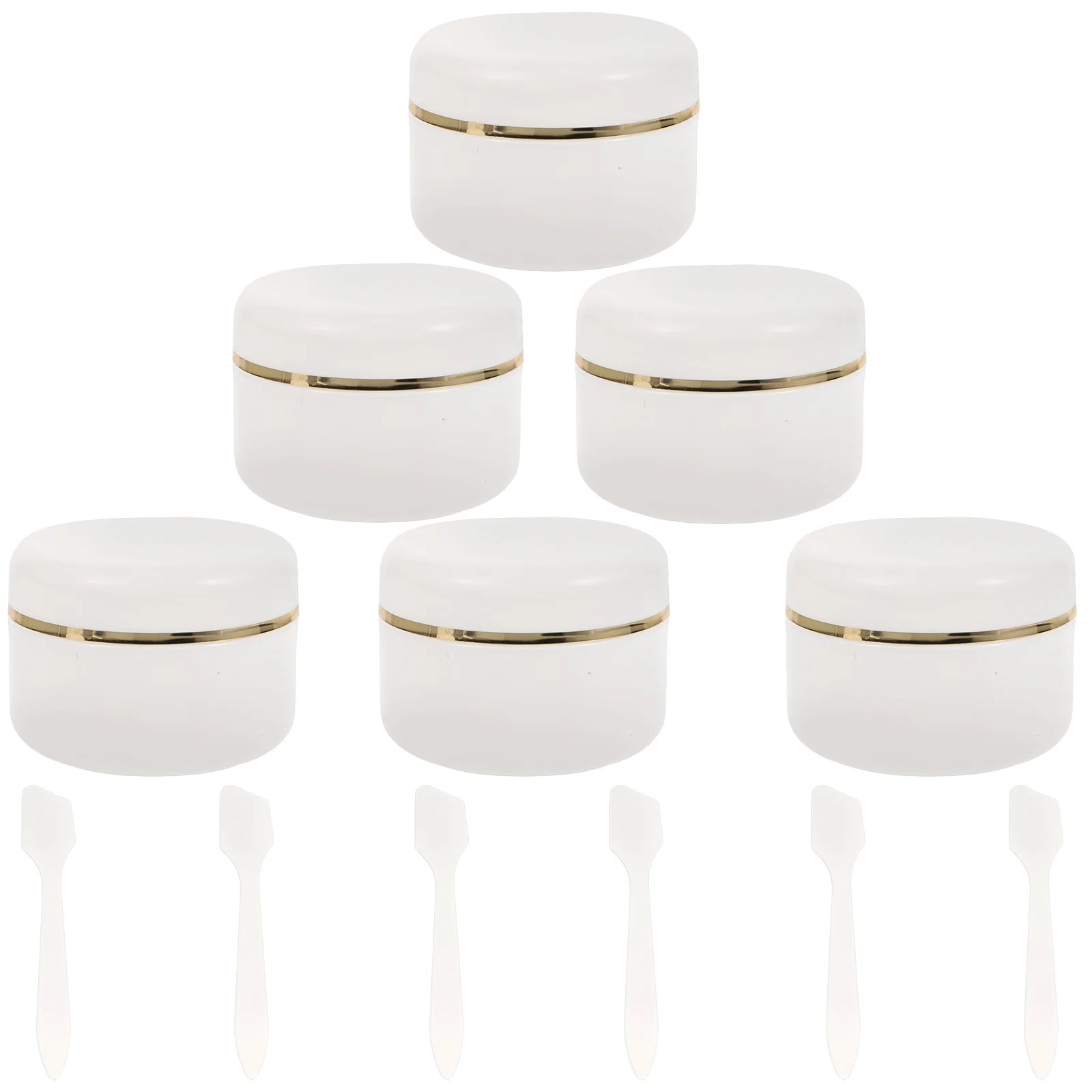 6 uds botellas de crema de manos 90ML plástico PP blanco contenedores recargables de viaje tarros de loción cajas de muestra