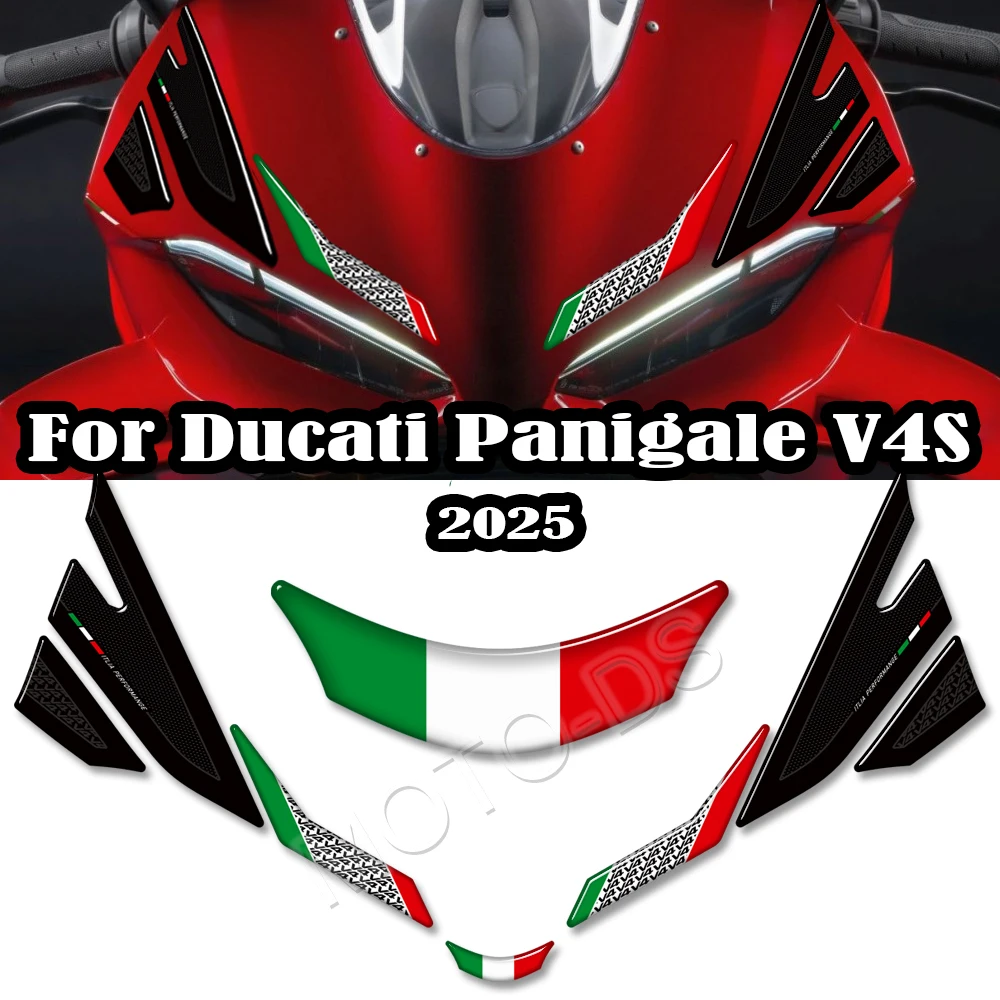 

Мотоцикл 2025 для Ducati Panigale V4 S V4S, накладка на бак, защитные наклейки для газа, мазута, наклейки, обтекатель, переднее крыло