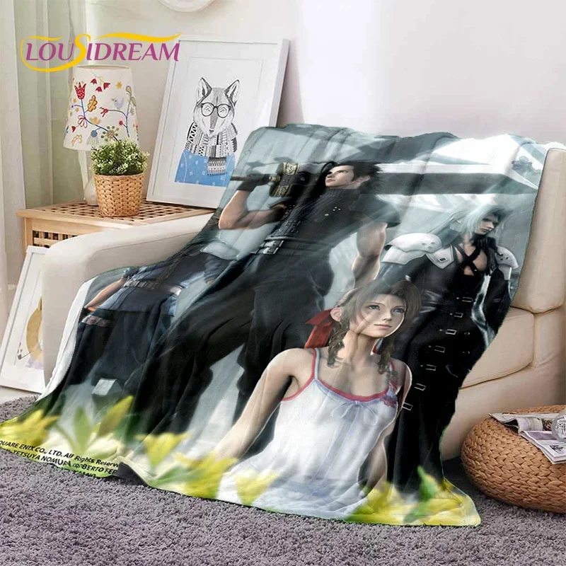 Final Fantasy Series Games Soft Flannel Blanket for Beds Bedroom Sofa Picnic,Throw Blanket for Cover Outdoor Leisure Nap Gift