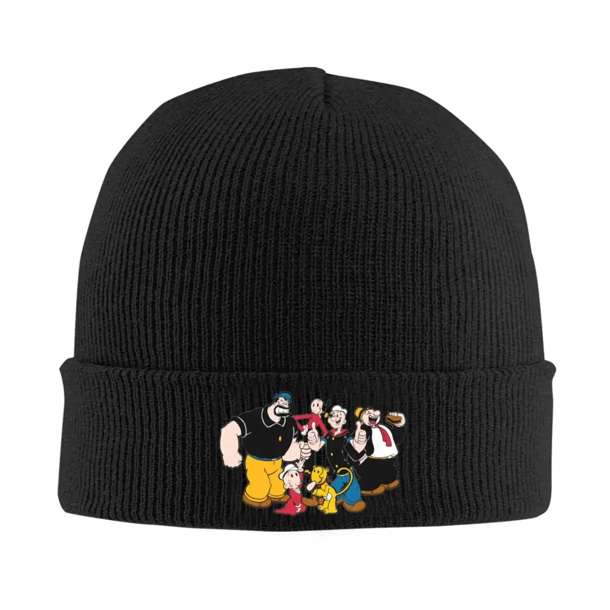 POPEYE THE SAILOR MAN Warm Knitted Cap Hip Hop Bonnet Hat Autumn Winter Outdoor Beanies Hats for Men Women Adult