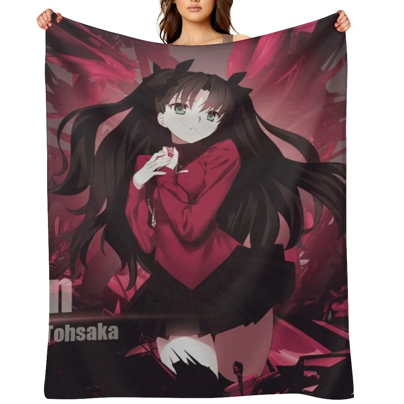 

Tohsaka Rin 2 Throw Blanket Sofas for sofa Softest halloween Blankets