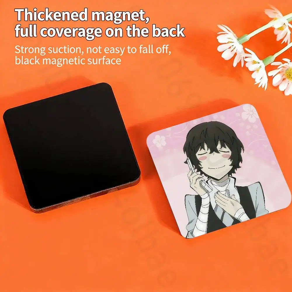 Cartoon Character Dazai O-Osamu Fridge Magnet Personalized Magnetic Durable Plastic Square Picture Surface Fridge Magnets