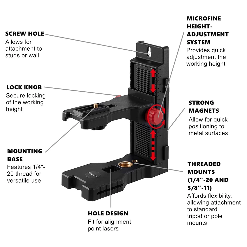 FIRECORE L-shape Magnet Bracket Adjustable 1/4