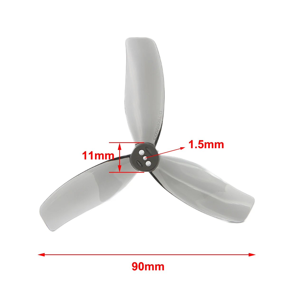 NEEBRC 3.5inch 90mm 2CW 2CCW 3-Blade PC Ducted Drone Propeller for FPV Racing Drone Mini Plane Freestyle Quadcopter Parts