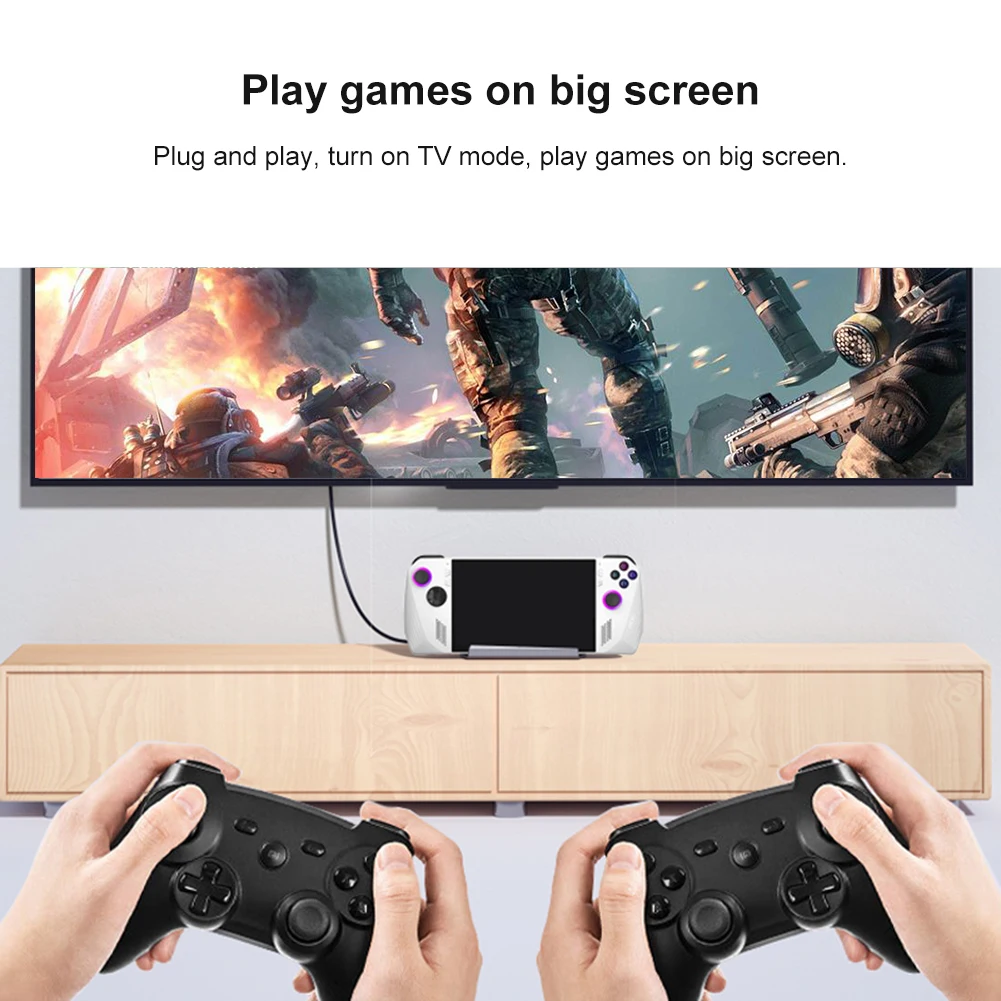 Dock Console Hub Gigabit Ethernet 1000Mbps TV Base Stand 4K 60Hz USB C Docking Station Type C USB 3.0 2.0 RJ45 for ROG Ally Game