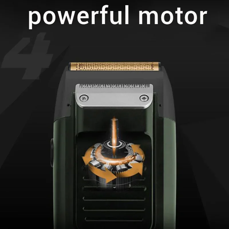 Kemei 2 in 1 Rechargeable Electric Foil Shaver Portable Cordless Men Reciprocating Razor Beard Trimmer LCD Display 1400mA Barber