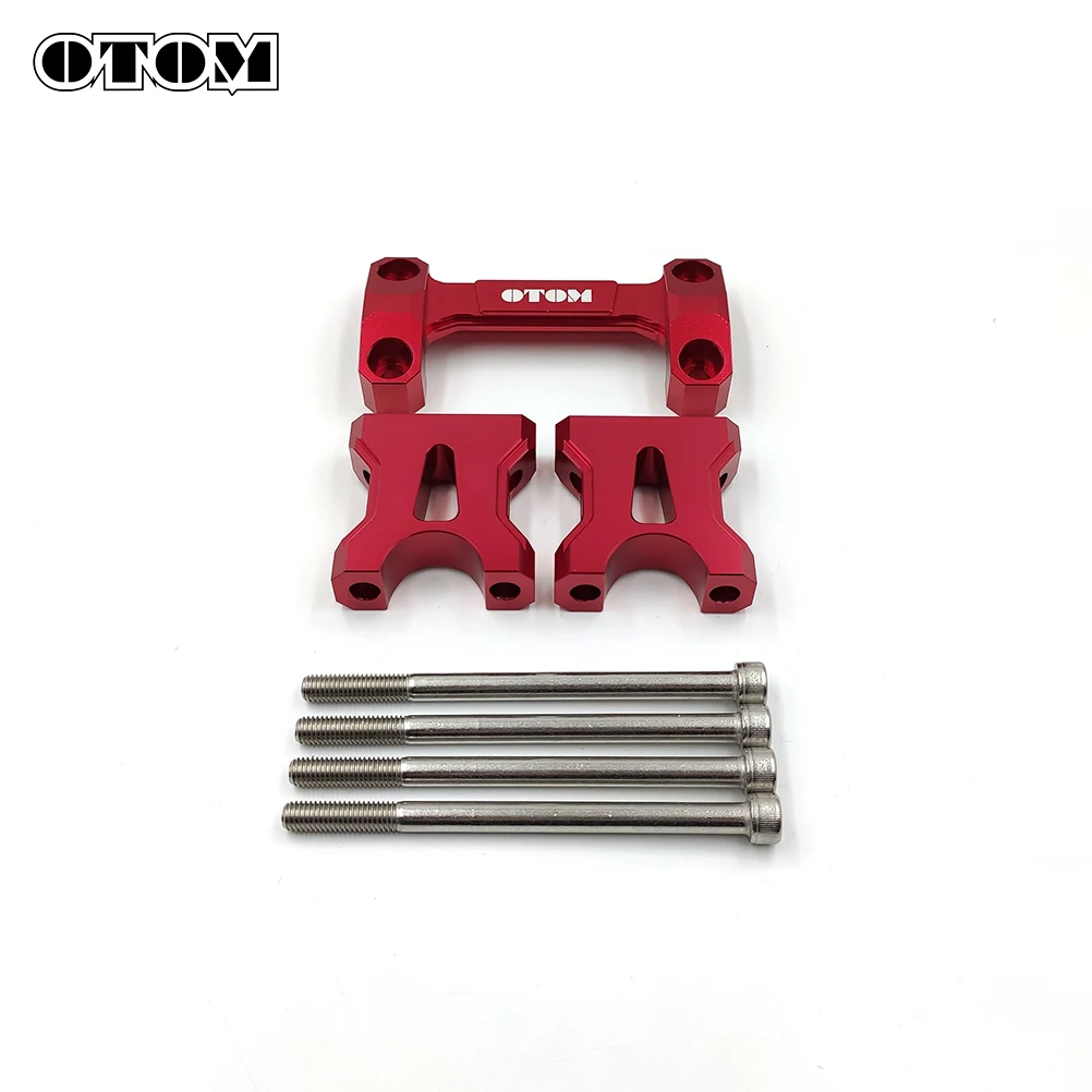OTOM 28MM Motorcycle Handlebar Clamp Mount Base Handle Bars Riser w/ Mount Bolts CNC Aluminum For KAYO T4 GUIZUN MX6 Off-road image 5