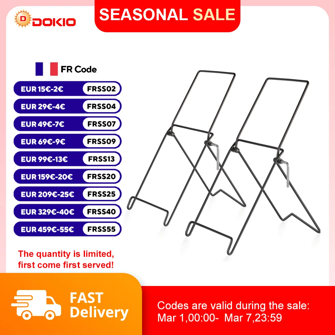 DOKIO Support Panneau Solaire Incliné Réglable 1 Pairs Solar Panel Mounting Brackets Para Fixations Panneaux Solaires FFSP Série