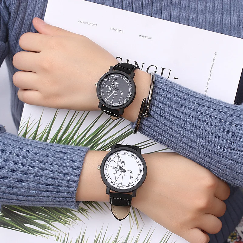 Популярные молодежные популярные часы для мальчиков, индивидуальные корейские модные часы с кожаным ремнем, часы в стиле Mori, часы для учащихся средней школы, английские Di