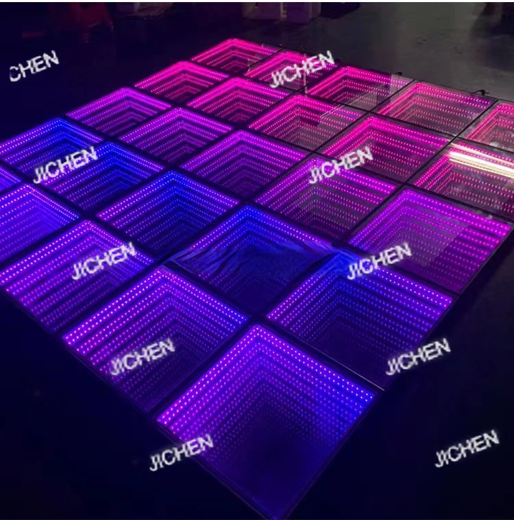 Dj disco panel tile toughened glass light up 3d led dance floor
