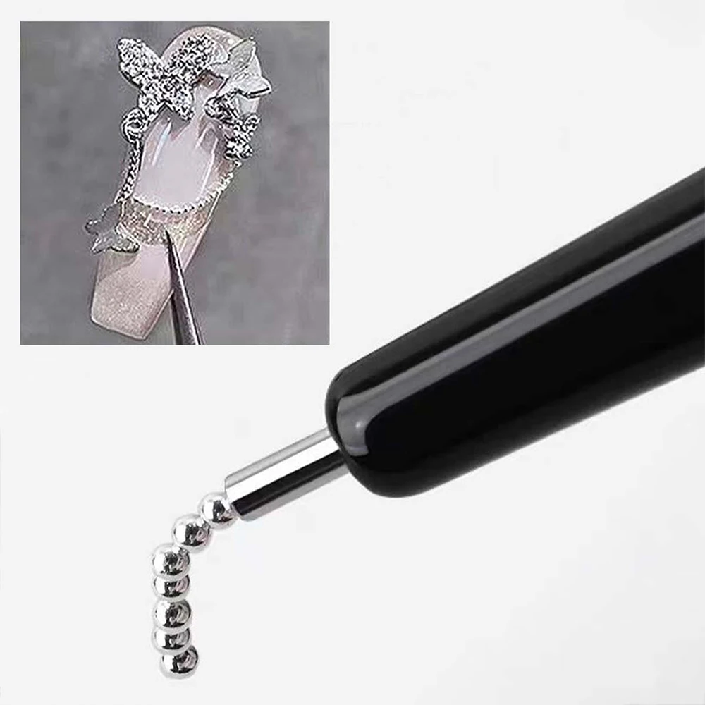 2pcs Dual-Head Cat Eye Nail Magnet Pen Set, Multifunctional Magnetic Nail Art Tool, Attracts Steel Beads, Creates Versatile Desi view 5