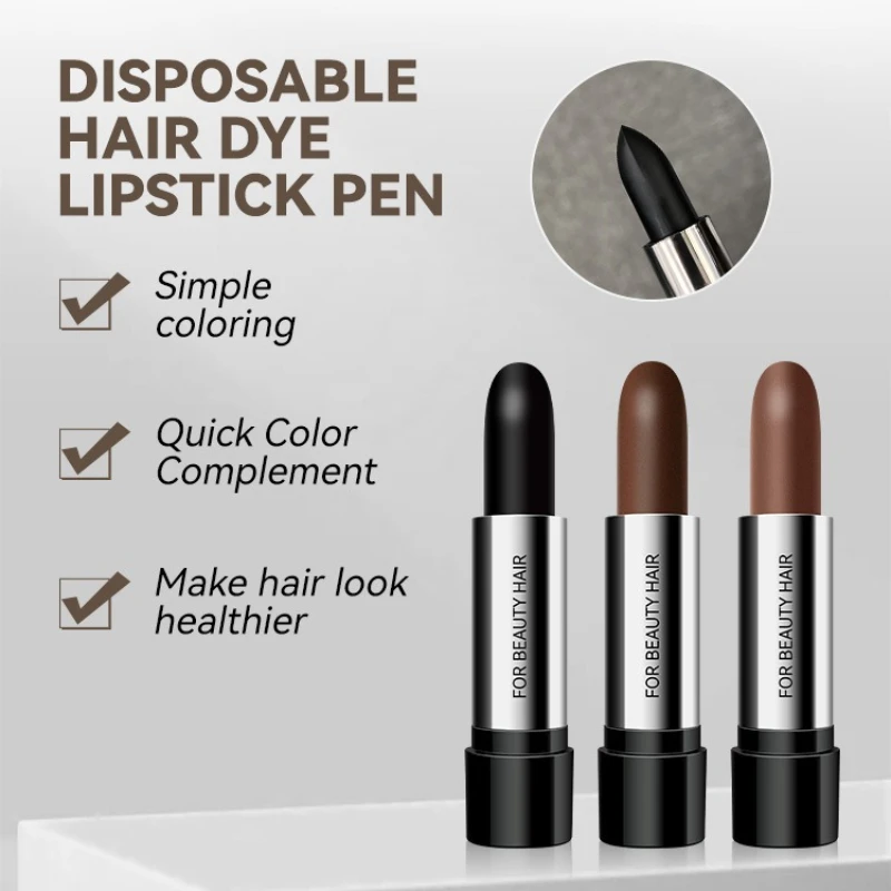 قلم صبغ الشعر باللون الأسود والبني من ميسن، غطاء عصا صبغ الشعر المؤقت لمرة واحدة، كريم الظل على الفور لتغطية الجذر، قلم خافي عيوب البشرة #6