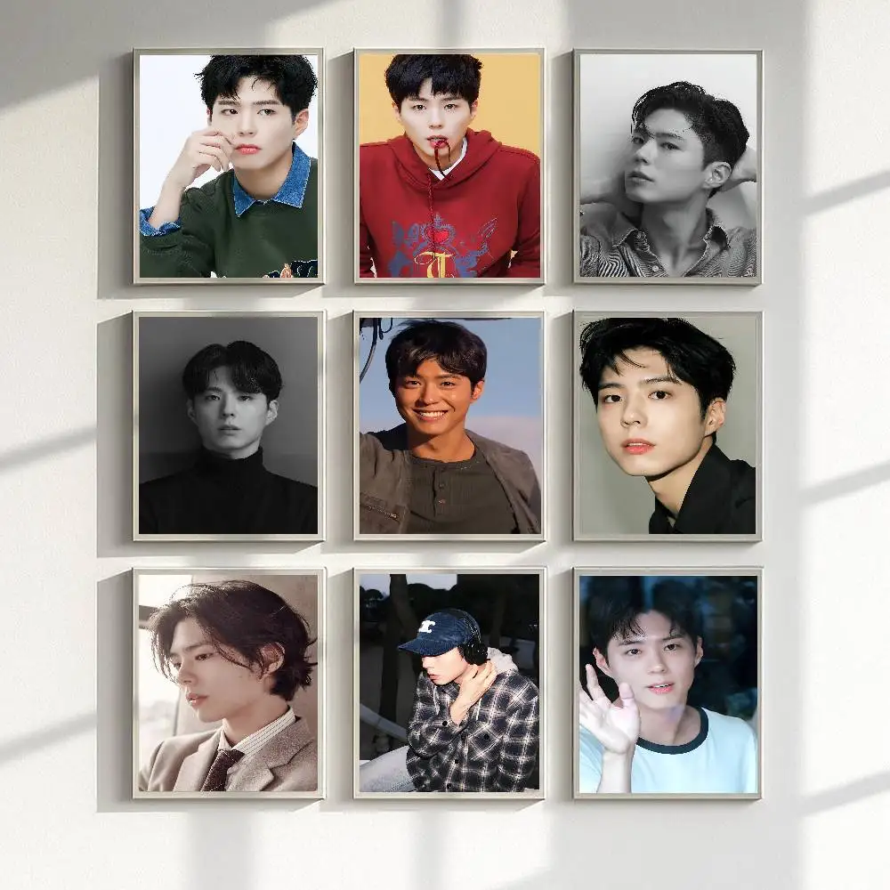 الممثل الكوري بارك بو اللثة المشارك غرفة المعيشة المنزلي مدخل بار مطعم مقهى الفن الديكور اللوحة