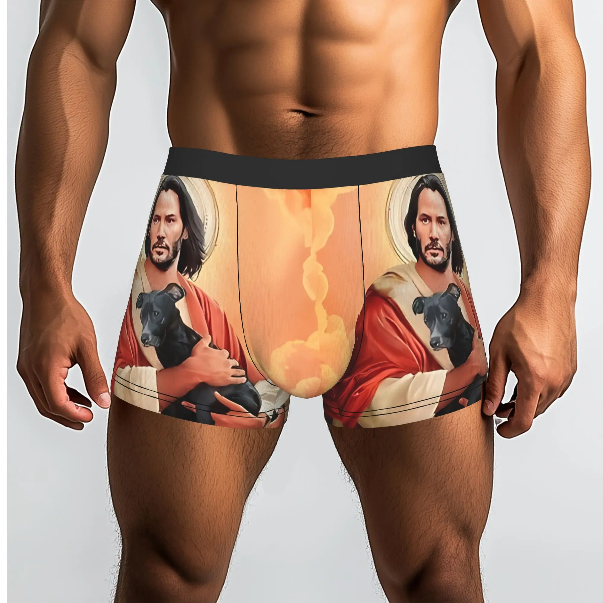

Трусы Keanu Christ W Dog John Wick, дышащие трусики, мужское нижнее белье, вентилируемые шорты, трусы-боксеры