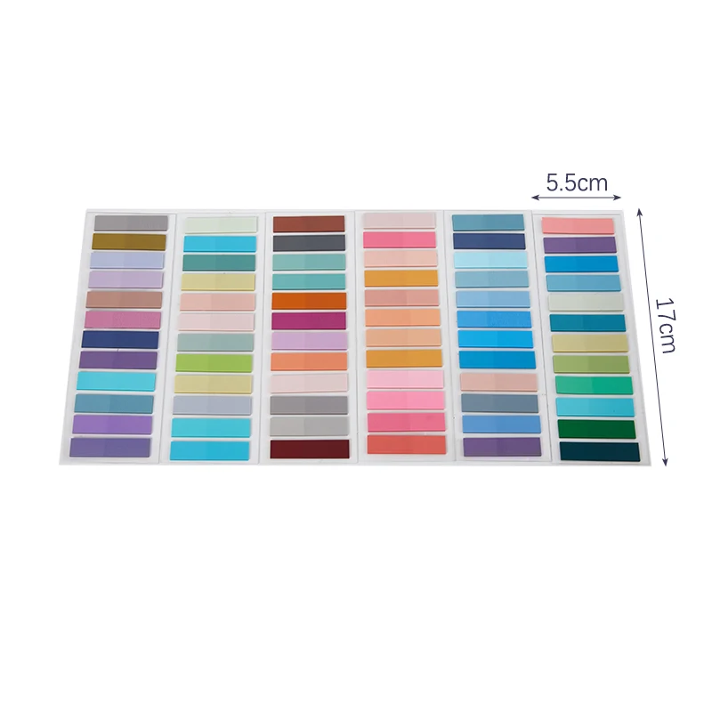 1 Set Transparent Fluorescent Index Tabs PET Sticky Note For Page Marker Planner Stickers Office School Students Supplies