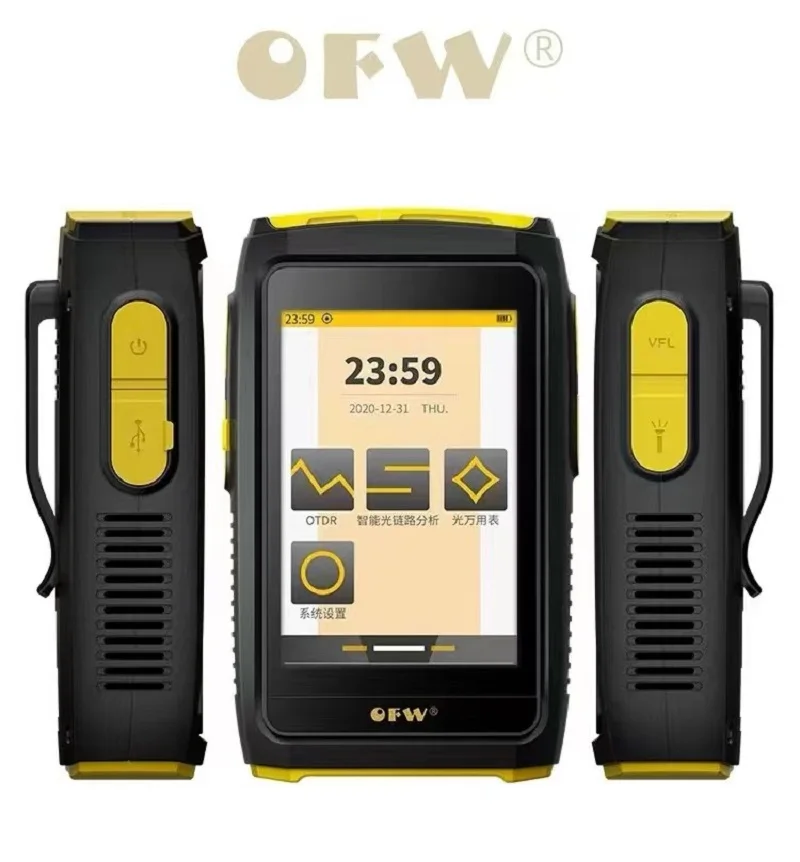 

Free Shipping OFW Mini OTDR Active Live Fiber Tester 1550nm 20dB Optical Reflector Reflectometer Touch Screen OPM VFL Event Map