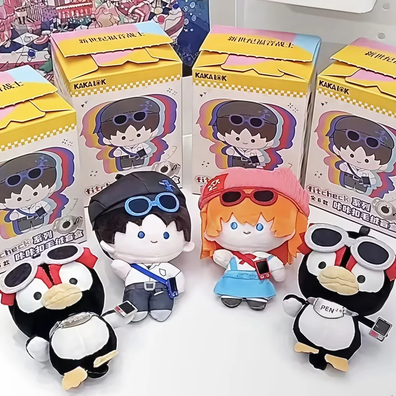 

Bear Party Toy Original Eva Blind Box Keychain Magnetic Kaka Buckle Bracket Anime Mystery Box Rei Shinji Kaworu Gifts