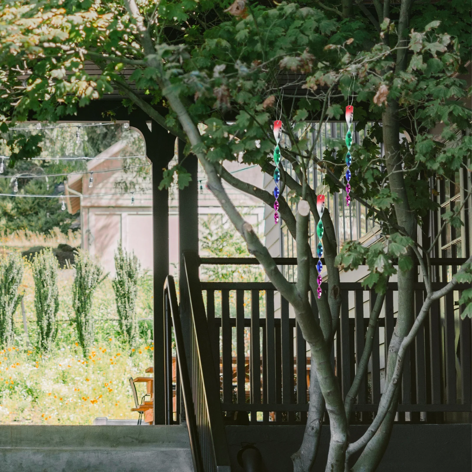 

4pcs Spiral Scare Reflective Bird Repellent Wind Twisting Rods For Outdoor Garden Porch Bird Repelling Sticks Plastic Rods Keep