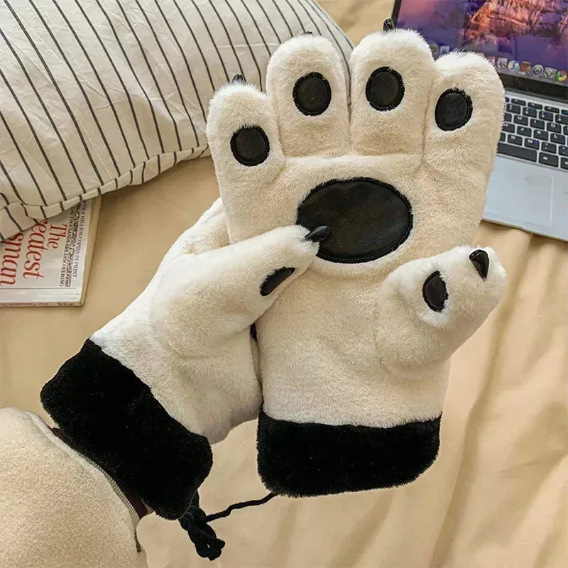 

Cute Plush Thick Warm Glove Claw Paw Plush Mittens Women JK Gloves Winter Outdoor Cosplay Gloves Couple Accessories