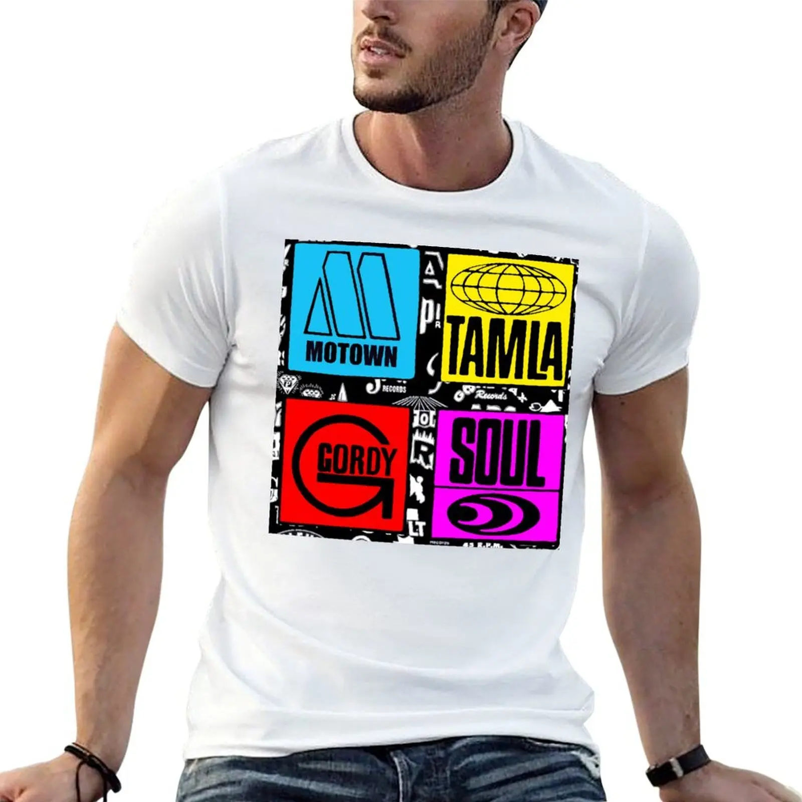 

Tamla soul Motown Gordy sixties vintage record label collage pop art T-Shirt man t shirts cotton T-Shirt