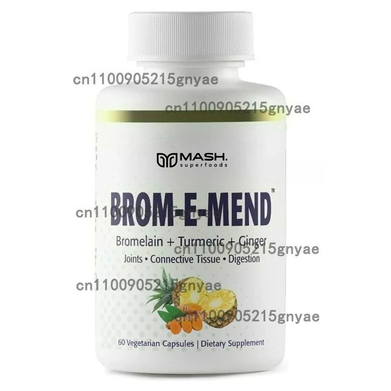

Bromelain 1700mg 60 Capsules Bromelain Supplement Non GMO and Gluten Supports Nutritional Digestion